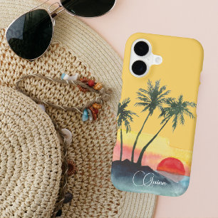 Modern Stylish Cute Girly Palm Tree Aesthetic  iPhone 17 Case