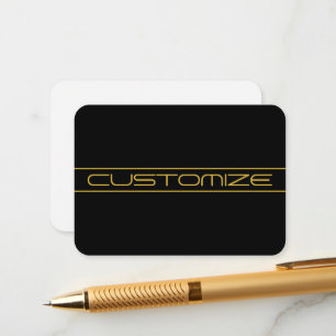 Modern Stylish Editable Gold Text & Line Stripes Enclosure Card