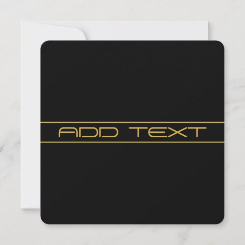 Modern Stylish Editable Gold Text  Stripes Invitation