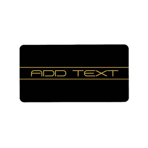Modern Stylish Editable Gold Text  Stripes Label
