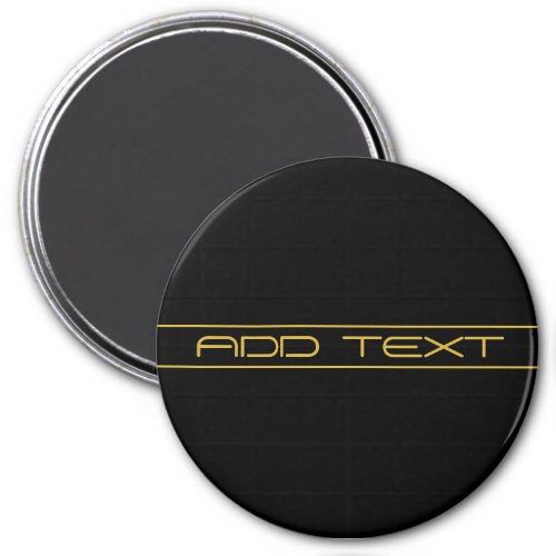 Modern Stylish Editable Gold Text  Stripes Magnet