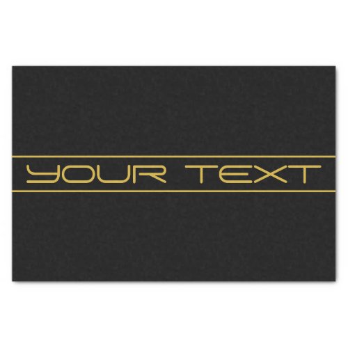 Modern Stylish Editable Gold Text  Stripes Tissue Paper