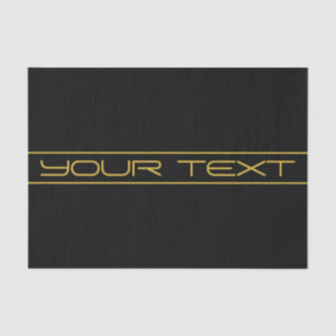 Modern Stylish Editable Gold Text & Stripes Tissue Paper