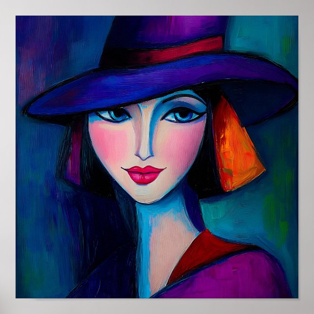 Modern Stylish Elegant Abstract Beautiful Woman  Poster (Front)