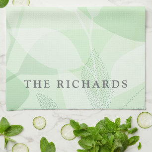 Modern Stylish Elegant Botanical Pattern Kitchen Towel