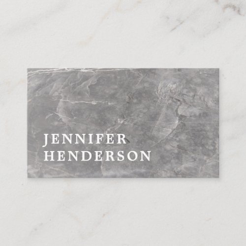 Modern stylish elegant gray marble professional bu business card