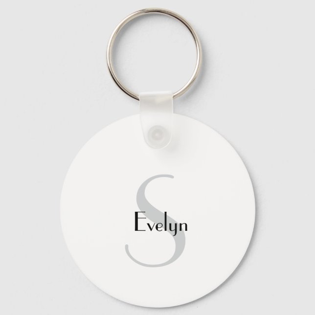 Modern Stylish Elegant Minimal Keychain (Back)