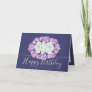 Modern Stylish Elegant Simple Chic Floral Birthday Card