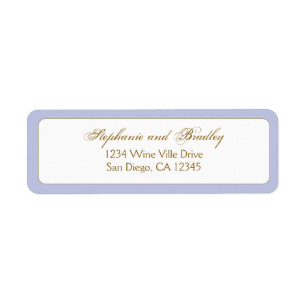 Modern Stylish Elegant Wedding Return Address Label