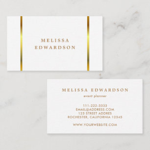Modern stylish elegant white and gold professional business card