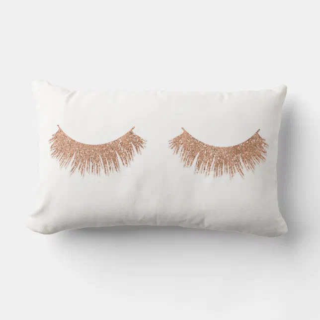 Modern Stylish Eyelashes Makeup Glam Throw Pillow Zazzle
