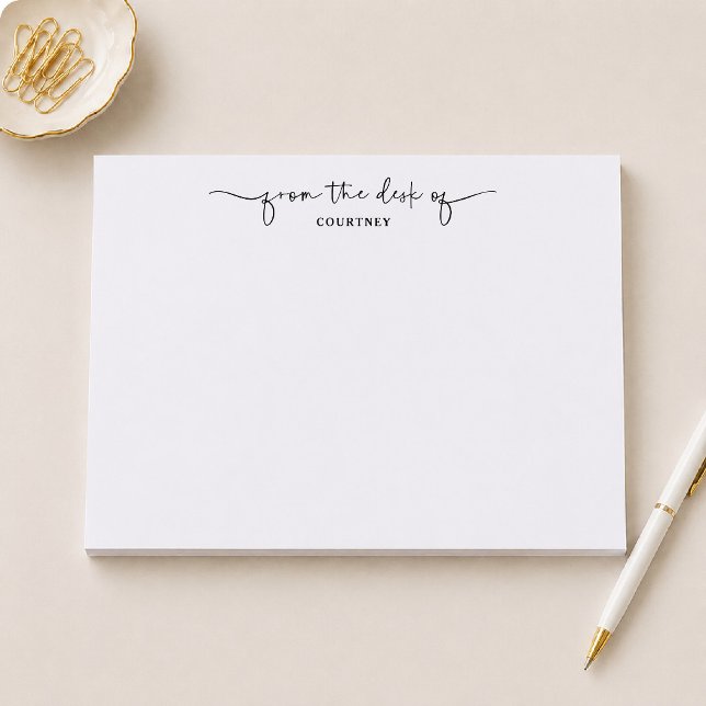 Modern Stylish From The Desk Of Script Notepad (Creator Uploaded)