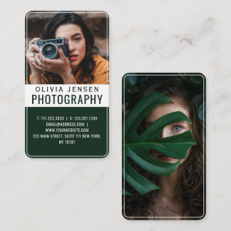 Modern Stylish Full Photo Simple Photography Business Card