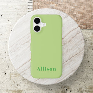 Modern Stylish Girly Sage Green Preppy Classic iPhone 17 Case