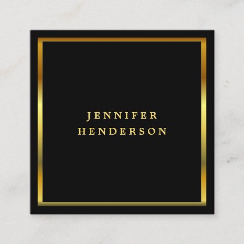 Modern stylish gold and black professional square business card