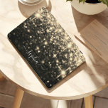 Modern Stylish Gold Glitter Sparkle  iPad Pro Cover<br><div class="desc">Features a modern stylish gold faux glitter design with sparkling accents and personalized with your name in a modern script. This chic cover is a perfect gift for anyone who loves glam and glitter!</div>
