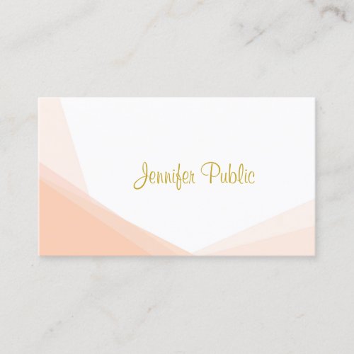 Modern Stylish Gold Hand Script Name Professional Business Card