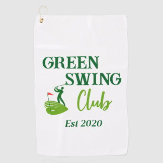 Modern Stylish Golfer Monogram & Name Personalized Golf Towel