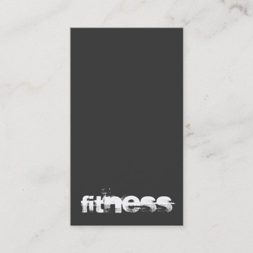 Modern Stylish Gray Fitness Sport Business Card