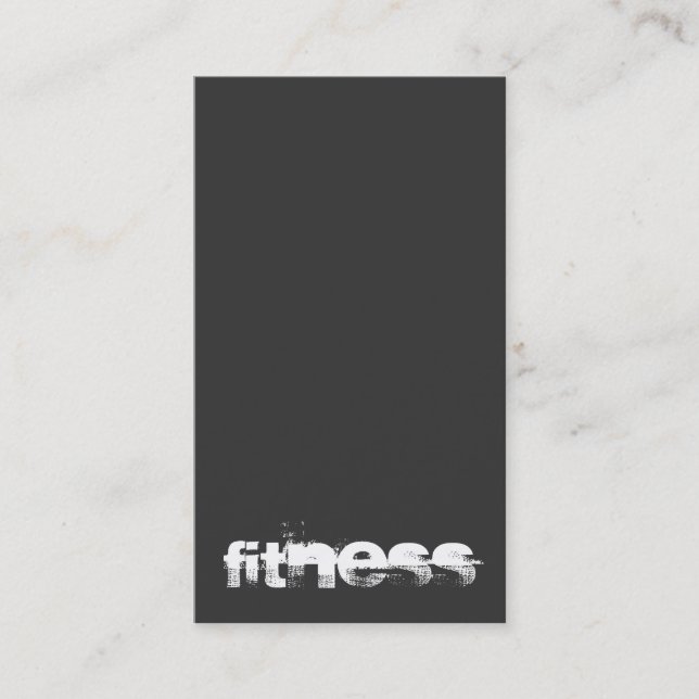 Modern Stylish Gray Fitness Sport Business Card (Front)