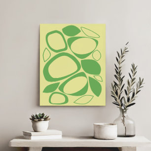 Modern Stylish Green Yellow Abstract Pattern Canvas Print