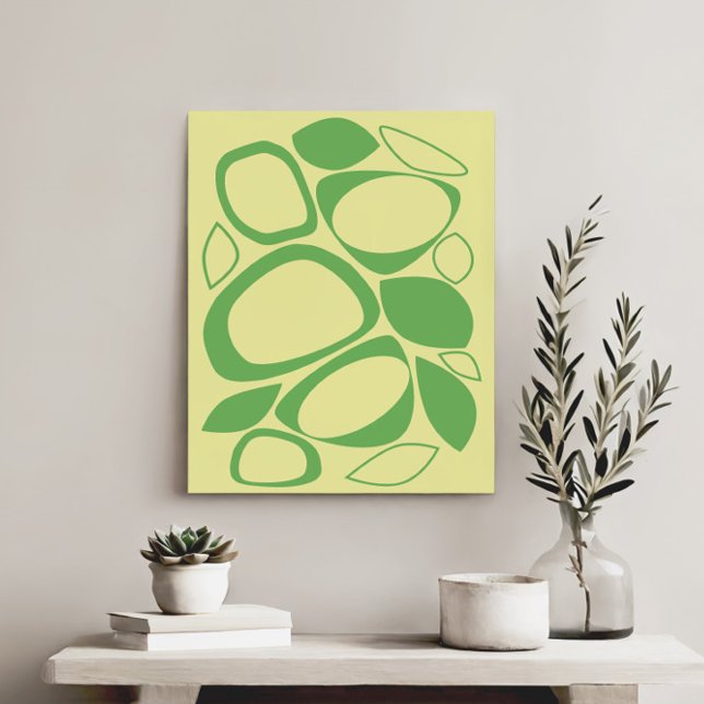 Modern Stylish Green Yellow Abstract Pattern Canvas Print (Creator Uploaded)
