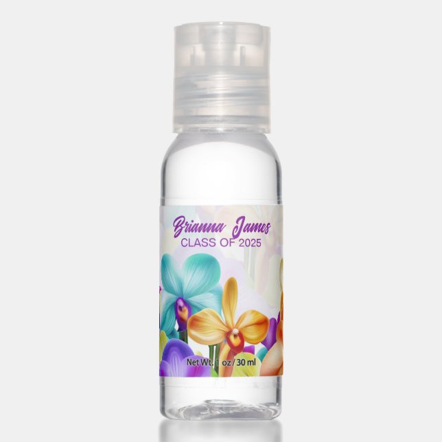Modern Stylish Hand Sanitizer Travel Bottle Favors (Front)