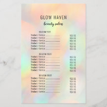 Modern Stylish Holographic Beauty Salon