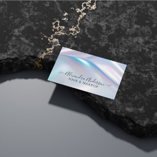 Modern Stylish Holographic Elegant Iridescent Business Card