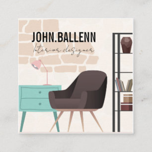 modern stylish interior design Business Card