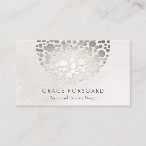 Customizable Modern Interior Designer  Monochromatic Neutral Business Card Template