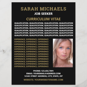 Modern & Stylish Job Seekers Curriculum Vitae Flyer