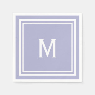 Modern Stylish Lavender Custom Monogram Napkins