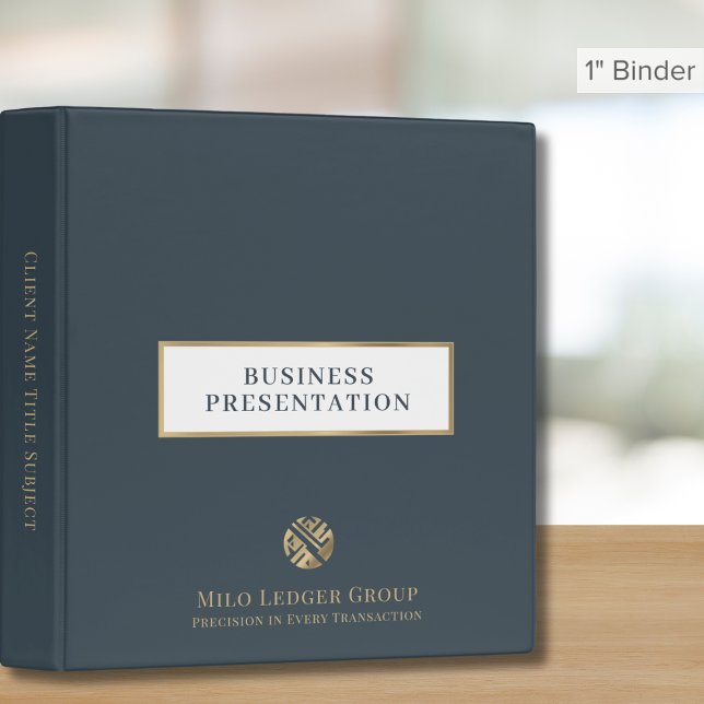 Modern Stylish Logo Business Presentation 3 Ring Binder (Creator Uploaded)