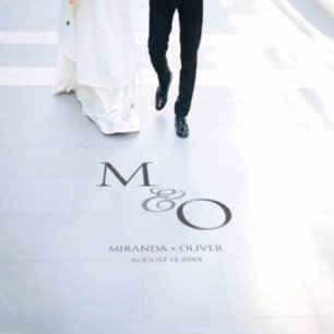 Modern stylish luxury wedding floor decals