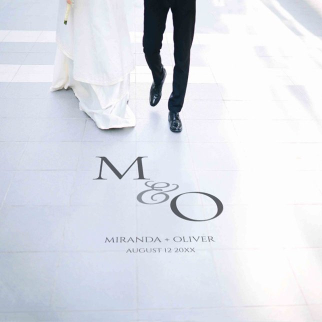 Modern stylish luxury wedding  floor decals (Wedding)