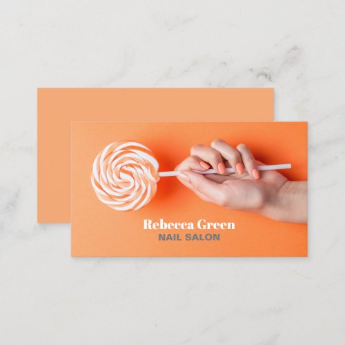 Modern Stylish Manicurist Nail Artist Nail Salon Business Card