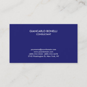 Modern Stylish Midnight Blue Professional Business Card