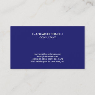 Modern Stylish Midnight Blue Professional Business Card