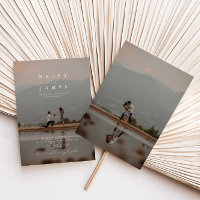 Modern Stylish Minimalist 2 Photo Script Wedding