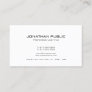 Modern Stylish Minimalist Design Trendy White Business Card