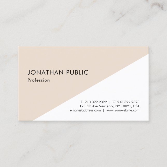 Modern Stylish Minimalist Professional Template Business Card (Front)