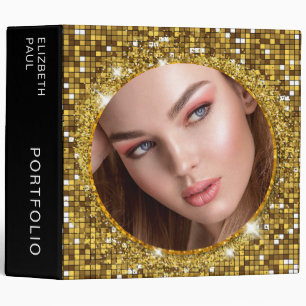 Modern Stylish Model Actor Name Photo Portfolio  3 Ring Binder