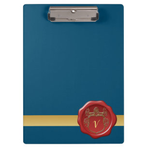 Modern Stylish Monogram Patterns Stamp #2 Clipboard