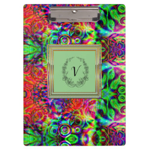 Modern Stylish Monogram Patterns Winter Party Clipboard