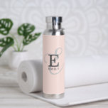 Modern Stylish Monogram Typography Blush Pink Water Bottle<br><div class="desc">It's all about you with this soft and feminine water bottle design in blush pink. It has an elegant stylish representation of your name and monogram with classic serifs and a more ornate script typography in a balanced symmetry. The three elements blend together with a sophisticated harmony and create your...</div>