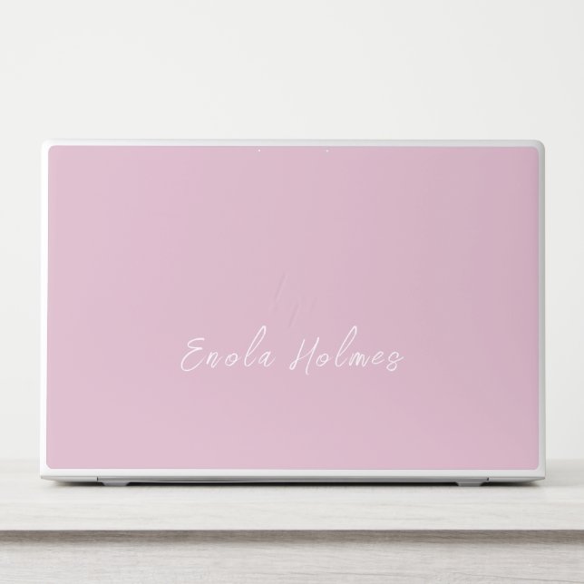 Modern Stylish Monogrammed Script HP Laptop Skin (Front)