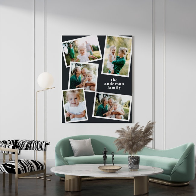 Modern stylish multi photo family home decor faux 