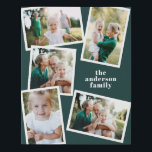 Modern stylish multi photo family home decor faux canvas print<br><div class="desc">Modern stylish multi photo family home decor. Colors can be changed.</div>
