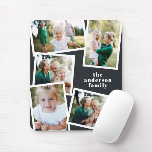 Modern stylish multi photo family home decor mouse pad